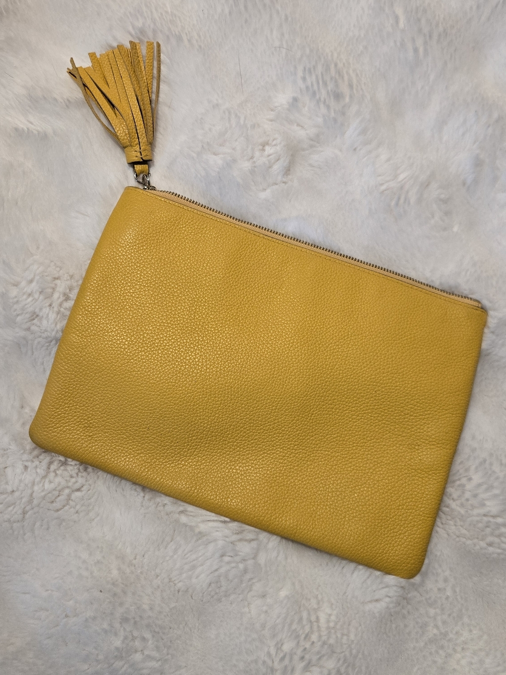 kate spade Yellow Leather Tassel Clutch - Picture 4 of 8